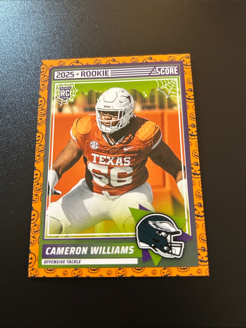 2025 Rookie Cameron Williams Texas Longhorns / Philadelphia Eagles Trading Card